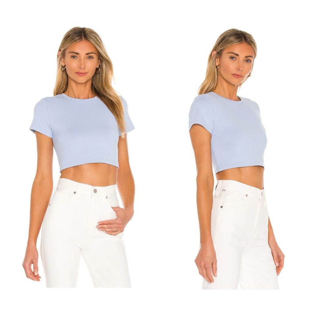 Atoir X Rozalia | NWOT Cropped Tee in Baby Blue Size M
